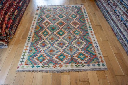 Hand-Made Mazar Kilim From Afghanistan