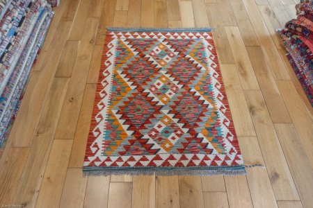 Hand-Made Mazar Kilim From Afghanistan