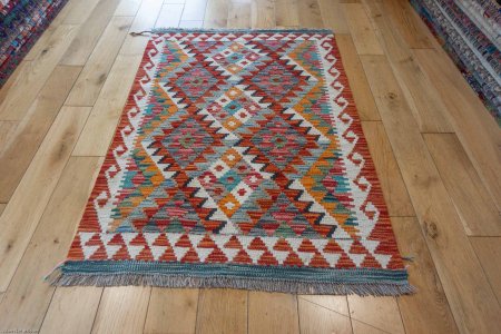 Hand-Made Mazar Kilim From Afghanistan