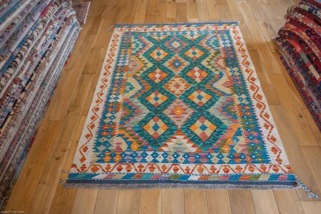 Hand-Made Mazar Kilim From Afghanistan