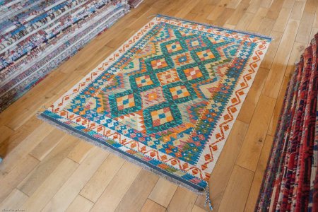 Hand-Made Mazar Kilim From Afghanistan