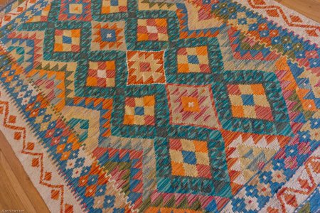 Hand-Made Mazar Kilim From Afghanistan