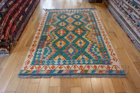 Hand-Made Mazar Kilim From Afghanistan