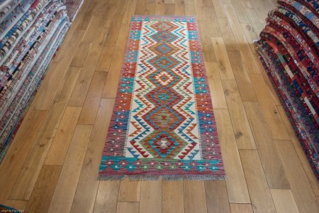 Hand-Made Mazar Kilim From Afghanistan