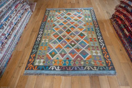 Hand-Made Mazar Kilim From Afghanistan