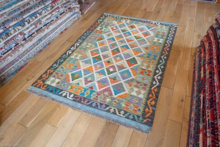 Hand-Made Mazar Kilim From Afghanistan