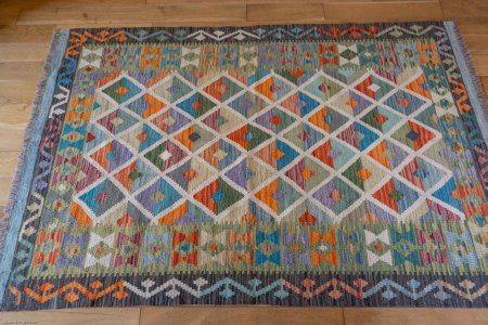 Hand-Made Mazar Kilim From Afghanistan