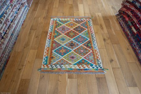 Hand-Made Mazar Kilim From Afghanistan