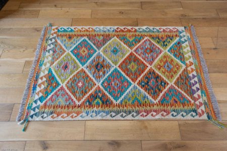 Hand-Made Mazar Kilim From Afghanistan