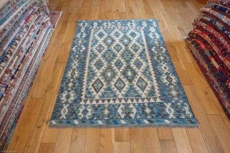 Hand-Made Mazar Kilim From Afghanistan