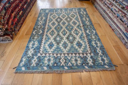 Hand-Made Mazar Kilim From Afghanistan