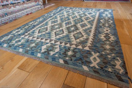 Hand-Made Mazar Kilim From Afghanistan