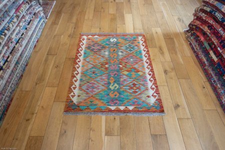 Hand-Made Mazar Kilim From Afghanistan