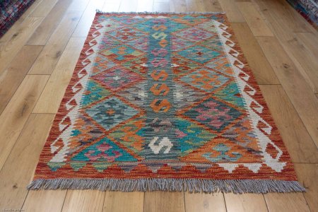 Hand-Made Mazar Kilim From Afghanistan