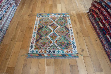 Hand-Made Mazar Kilim From Afghanistan