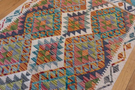 Hand-Made Mazar Kilim From Afghanistan