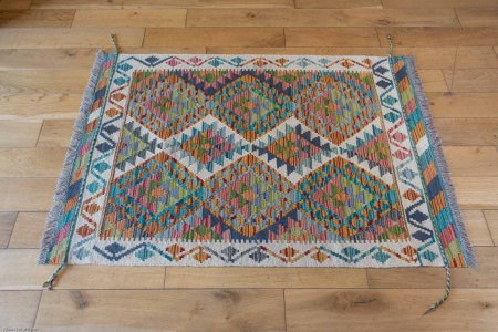 Hand-Made Mazar Kilim From Afghanistan