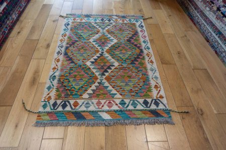 Hand-Made Mazar Kilim From Afghanistan