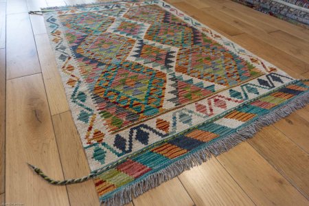 Hand-Made Mazar Kilim From Afghanistan