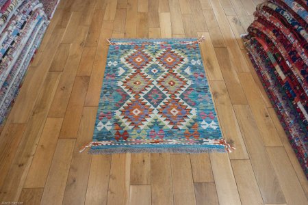 Hand-Made Mazar Kilim From Afghanistan