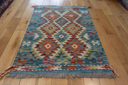 Hand-Made Mazar Kilim From Afghanistan