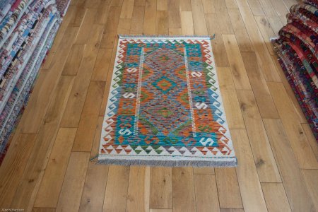 Hand-Made Mazar Kilim From Afghanistan