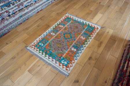 Hand-Made Mazar Kilim From Afghanistan