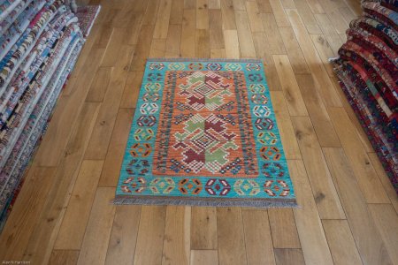 Hand-Made Mazar Kilim From Afghanistan