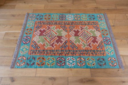 Hand-Made Mazar Kilim From Afghanistan