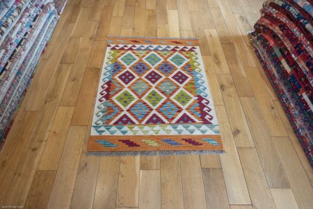 Hand-Made Mazar Kilim From Afghanistan