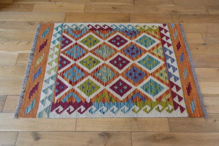 Hand-Made Mazar Kilim From Afghanistan