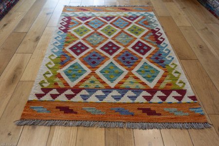 Hand-Made Mazar Kilim From Afghanistan