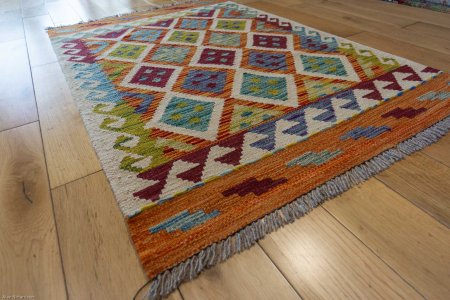 Hand-Made Mazar Kilim From Afghanistan