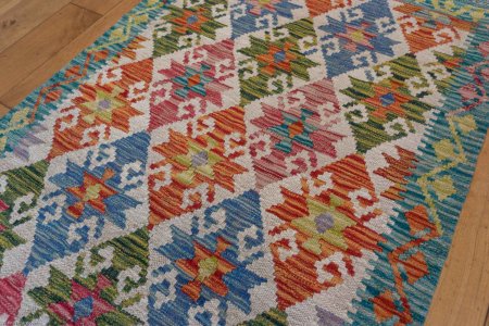 Hand-Made Mazar Kilim From Afghanistan