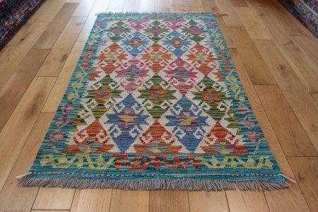 Hand-Made Mazar Kilim From Afghanistan