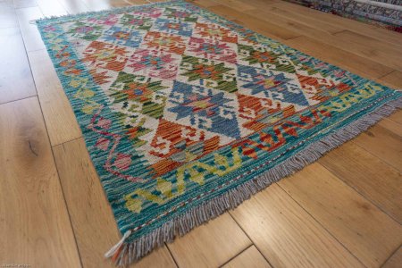 Hand-Made Mazar Kilim From Afghanistan