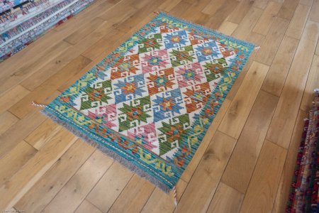 Hand-Made Mazar Kilim From Afghanistan