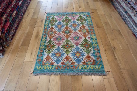 Hand-Made Mazar Kilim From Afghanistan