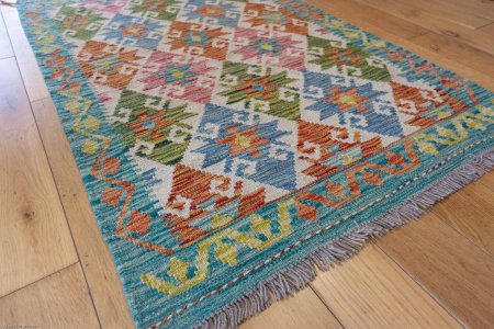 Hand-Made Mazar Kilim From Afghanistan