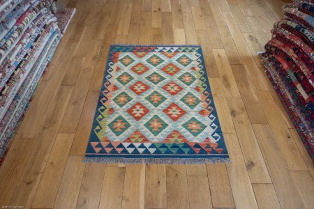 Hand-Made Mazar Kilim From Afghanistan