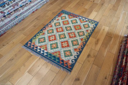 Hand-Made Mazar Kilim From Afghanistan