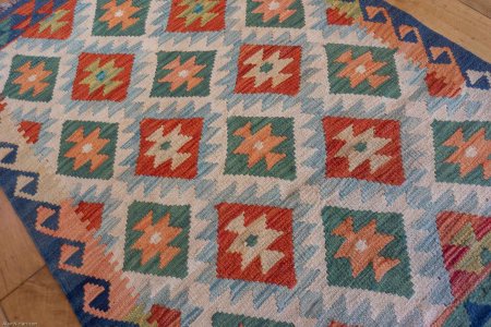 Hand-Made Mazar Kilim From Afghanistan