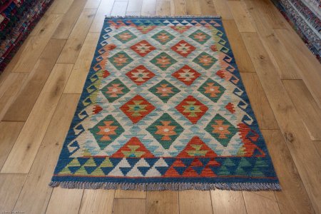 Hand-Made Mazar Kilim From Afghanistan