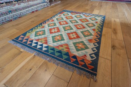 Hand-Made Mazar Kilim From Afghanistan