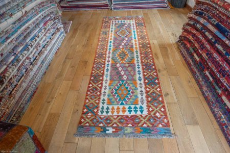 Hand-Made Mazar Kilim From Afghanistan