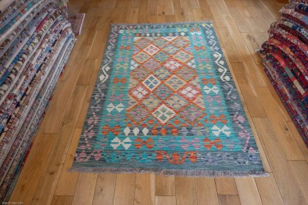 Hand-Made Mazar Kilim From Afghanistan