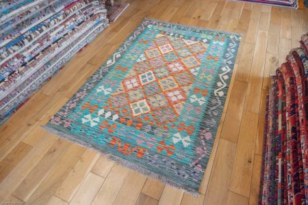 Hand-Made Mazar Kilim From Afghanistan