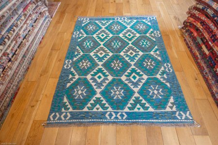 Hand-Made Mazar Kilim From Afghanistan