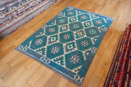 Hand-Made Mazar Kilim From Afghanistan