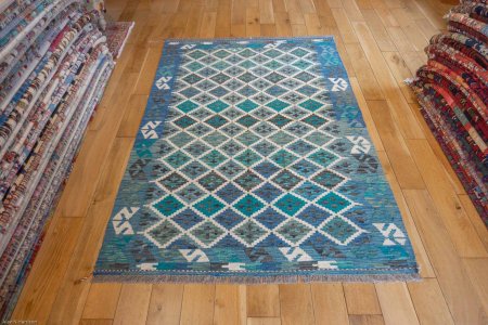 Hand-Made Mazar Kilim From Afghanistan